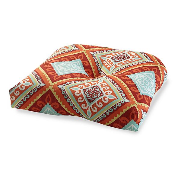 Terrasol Spanish Tile Red Orange Single U Chair Cushion