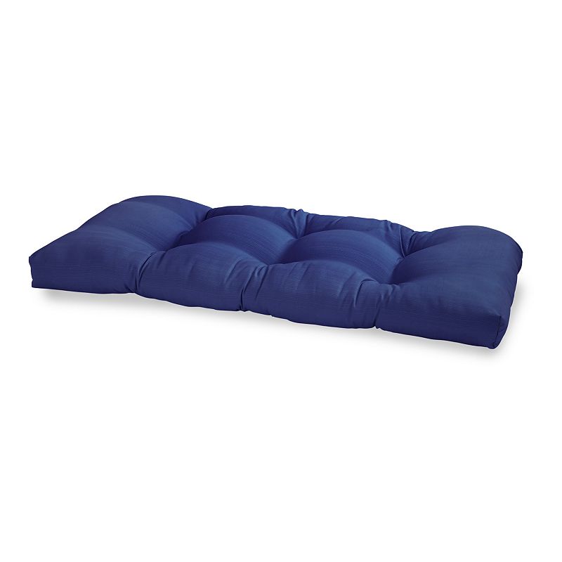 Terrasol Solid Settee Cushion, Blue, 44X19