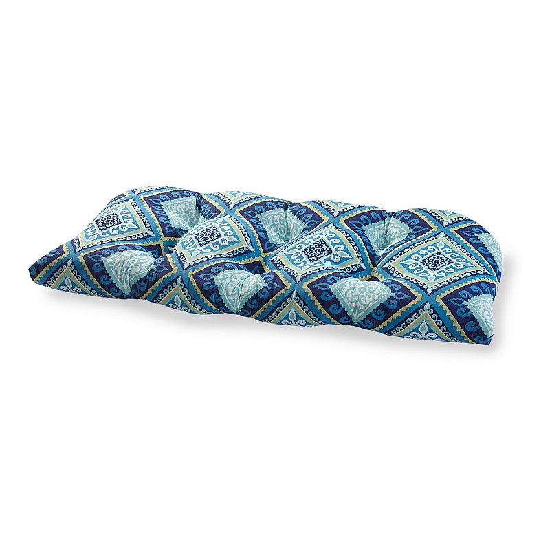 Terrasol Spanish Tile Settee Cushion, Blue, 44X19