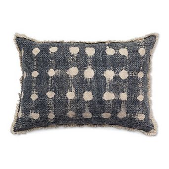 Tempo Home Janya Textured Blue Oblong Throw Pillow