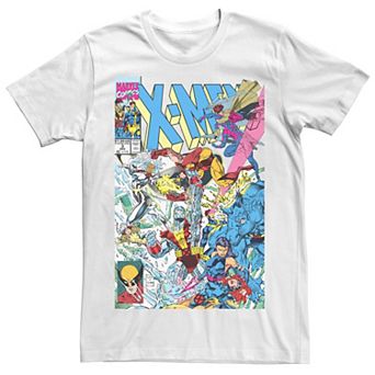 Men's Marvel Xmen Retro Comic Group Fight Tee