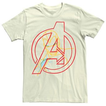 Men's Marvel Iron Man Avengers Pop Art Logo Tee