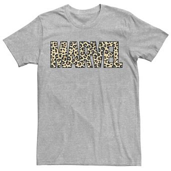 Men's Marvel Leopard Print Logo Tee