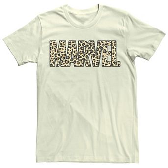 Men's Marvel Leopard Print Logo Tee