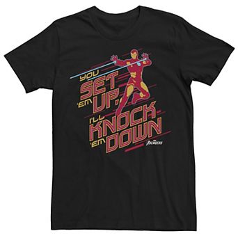 Men's Marvel Avengers Iron Man Knock Em Down Tee