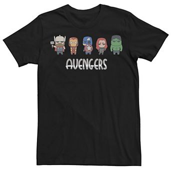 Men's Marvel Avengers Cartoon Line Up Tee