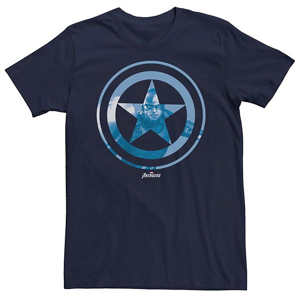 Men's Marvel Avengers Captain America Shield Overlay Tee