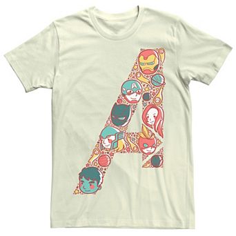Men's Marvel Avenger Cartoon Hero Logo Fill Tee