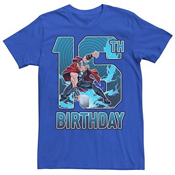 Men's Marvel Thor 16th Birthday Tee