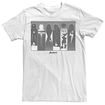 Men's Marvel Avengers Hero Panels Shadows Tee