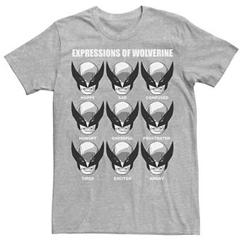 Men's Marvel X-Men Expressions Of Wolverine Grid Tee