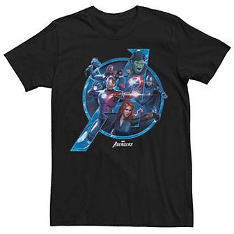 Men's Marvel Avengers Group Logo Fill Tee