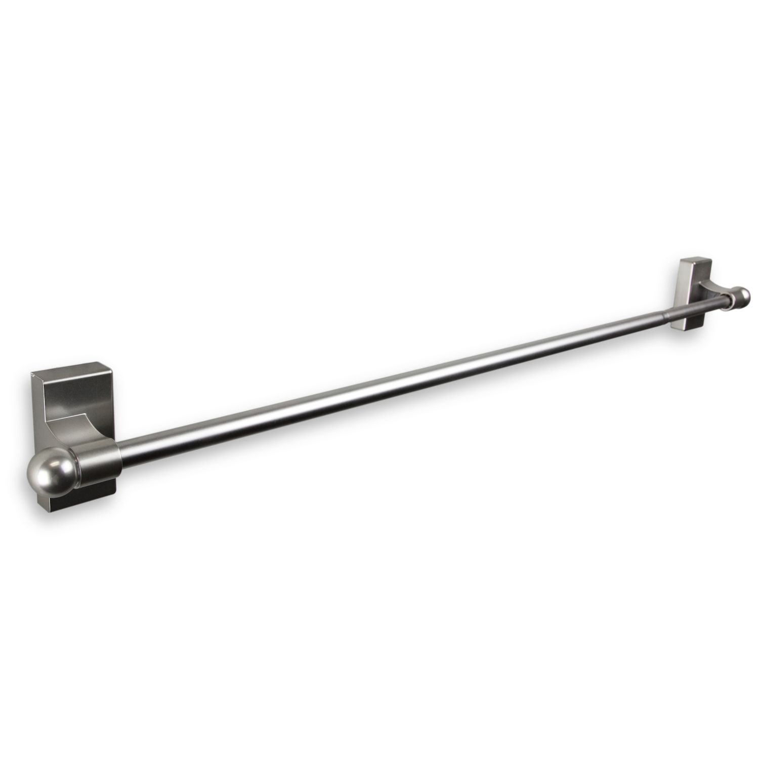 Barra Magnética Para Cortinas Rod Desyne - 7/16", Ajustable 17-30", Negro, Para Superficies De Acero