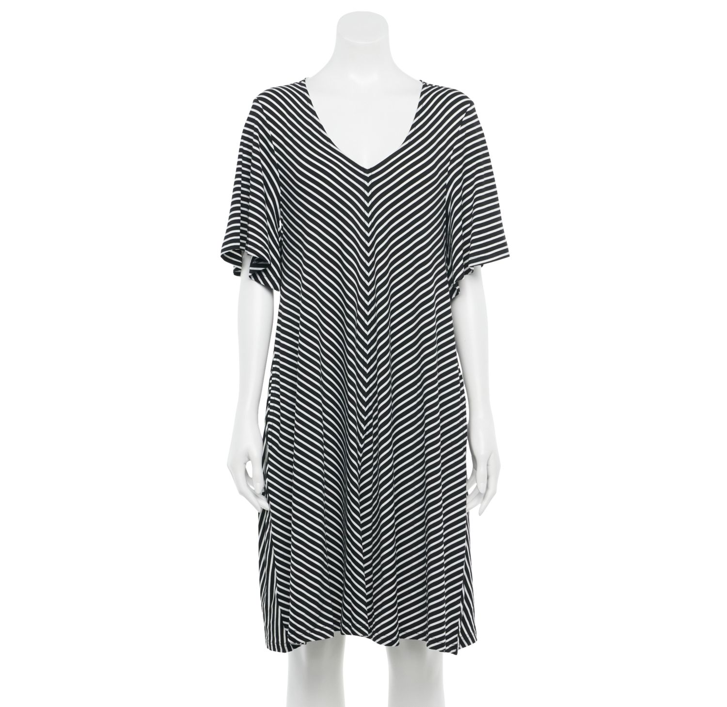 flutter sleeve t shirt dress