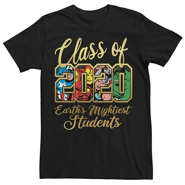 Men s Marvel Avengers Class Of 2020 Cursive Text Tee