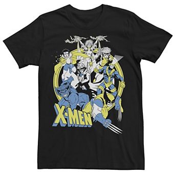 Men's Marvel X-Men Retro Action Group Shot Logo Tee