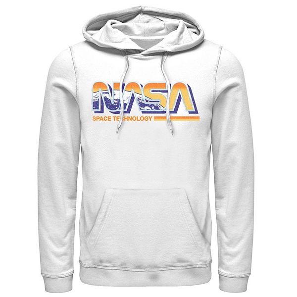 Men s NASA Space Technology Retro Rainbow Logo Hoodie