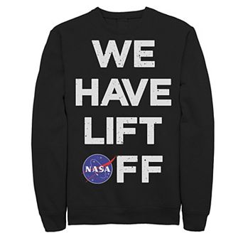 Men's NASA We Have Lift Off Text Stack Logo Sweatshirt