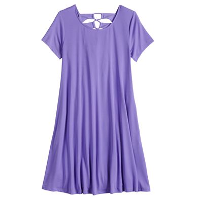 Women's Nina Leonard Lace-Up Back Swing Dress