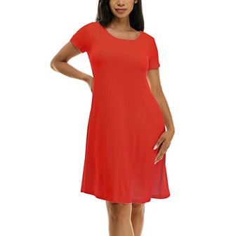 Women's Nina Leonard Lace-Up Back Swing Dress