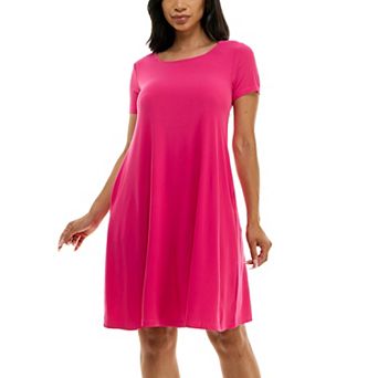 Women's Nina Leonard Lace-Up Back Swing Dress