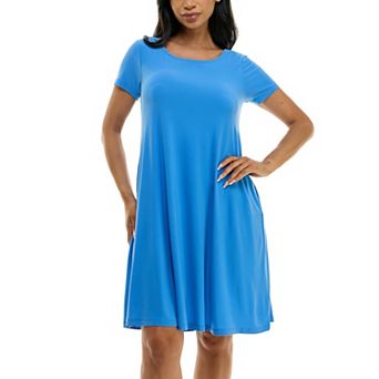 Women's Nina Leonard Lace-Up Back Swing Dress