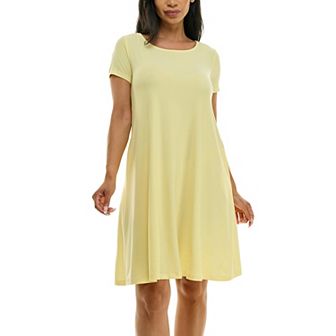 Women's Nina Leonard Lace-Up Back Swing Dress