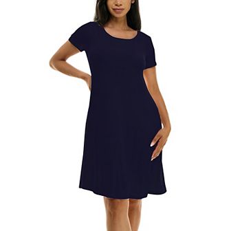 Women's Nina Leonard Lace-Up Back Swing Dress