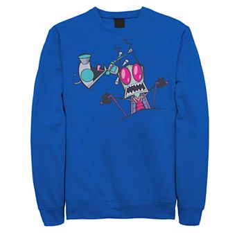 Men's Nickelodeon Invader Zim Gir Pulling Zim's Antennas Portrait Sweatshirt