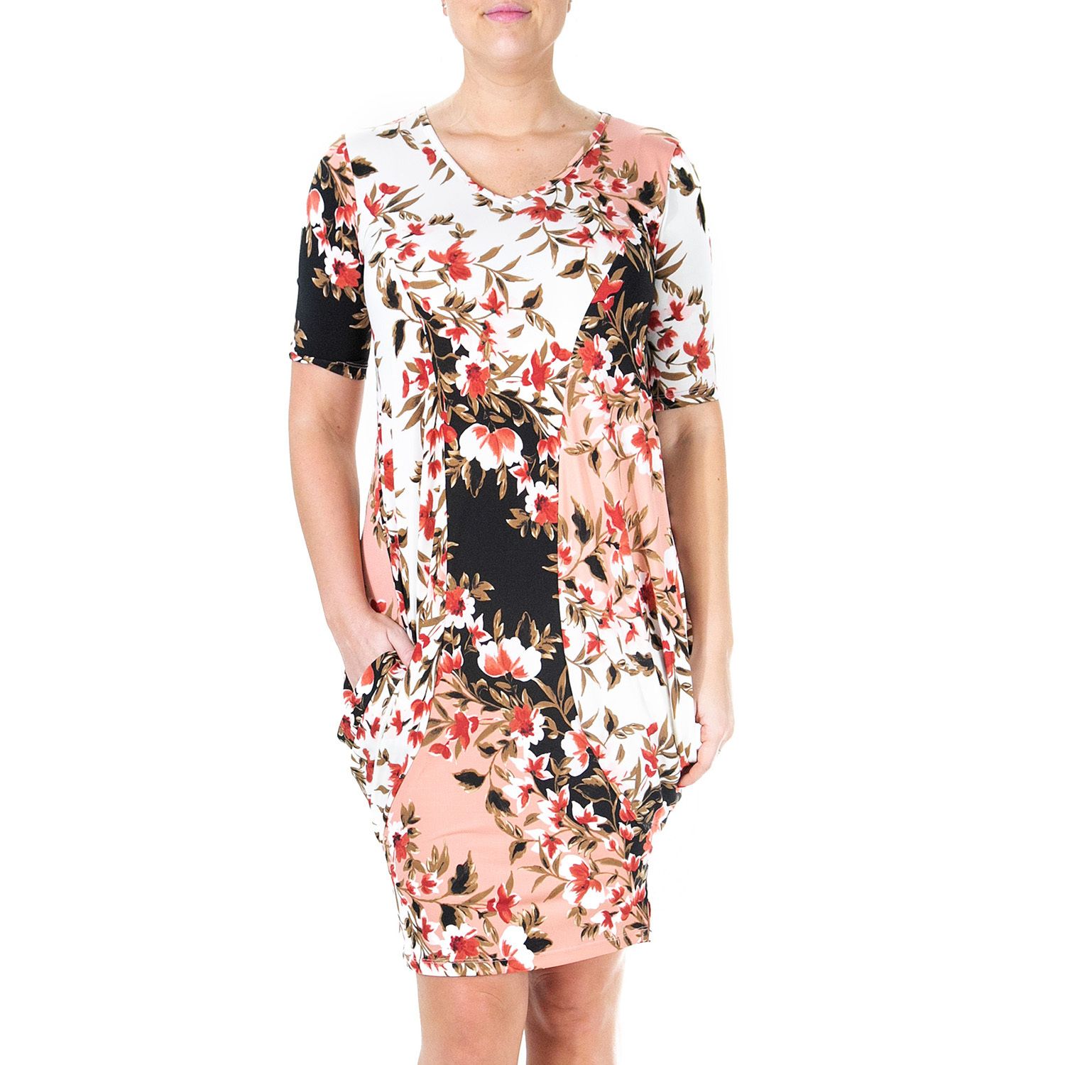 draped tunic dress