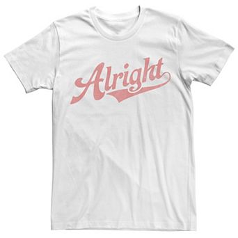 Men's Alright Baseball Style Font Tee
