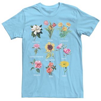 Men's Botanical Photorealistic Flowers Tee