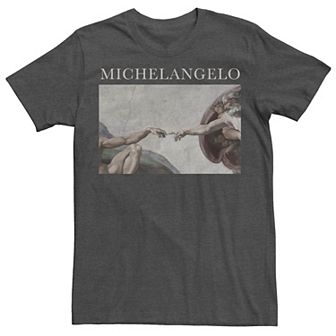 Men's Michelangelo Creation Of Adam Hands Tee
