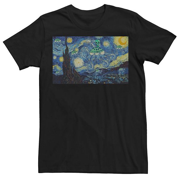 Men's Alien UFOs Starry Night Tee