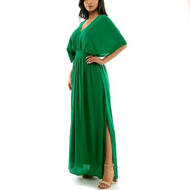 Women's Nina Leonard Smocked Maxi Dress