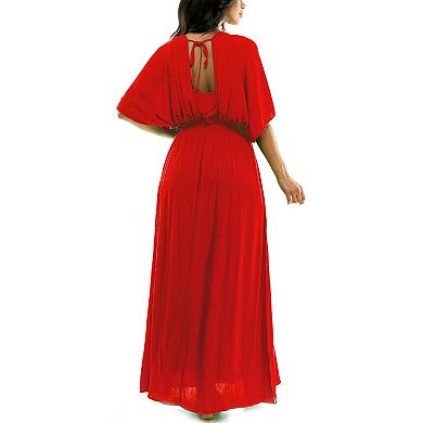 Women's Nina Leonard Smocked Maxi Dress