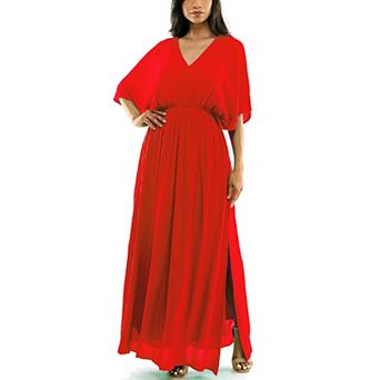 Women's Nina Leonard Smocked Maxi Dress