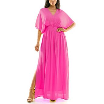 Women's Nina Leonard Smocked Maxi Dress