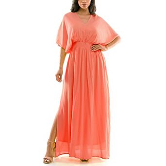 Women's Nina Leonard Smocked Maxi Dress