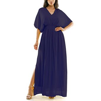 Women's Nina Leonard Smocked Maxi Dress