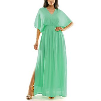 Women's Nina Leonard Smocked Maxi Dress