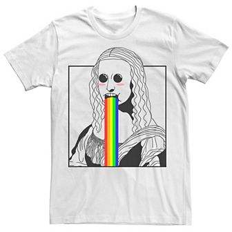 Men's Mona Lisa Rainbow Mouth Tee