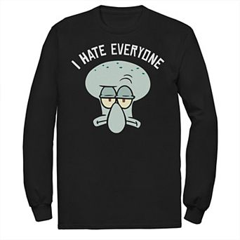 Men's Nickelodeon SpongeBob SquarePants Squidward I Hate Everyone Tee