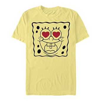 Men's Nickelodeon SpongeBob SquarePants Heart Eyes Line Art Tee
