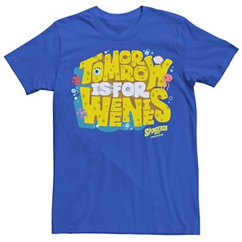 Men's SpongeBob Sponge On The Run Tomorrow Is For Weenies Tee