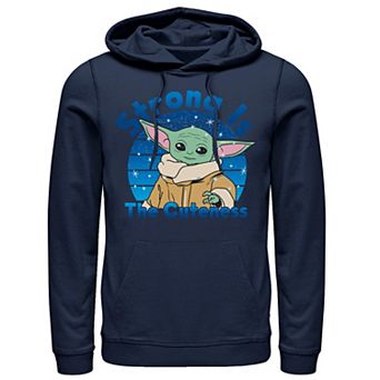 Men's Star Wars The Mandalorian The Child Aka Baby Yoda Strong Is The Cuteness Hoodie