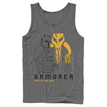 Men's Star Wars The Mandalorian Armorer Line Art Tank Top
