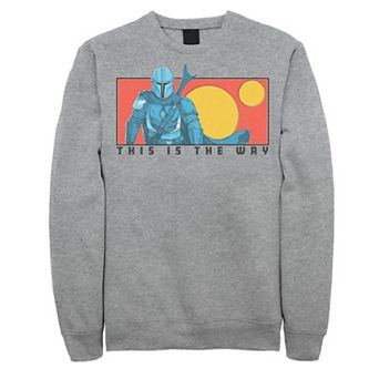 Men's Star Wars The Mandalorian This Is The Way Cartoon Panel Sweatshirt