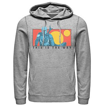 Men's Star Wars The Mandalorian This Is The Way Cartoon Panel Hoodie