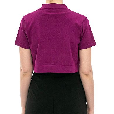 Women's Nina Leonard Open-Front Crop Bolero